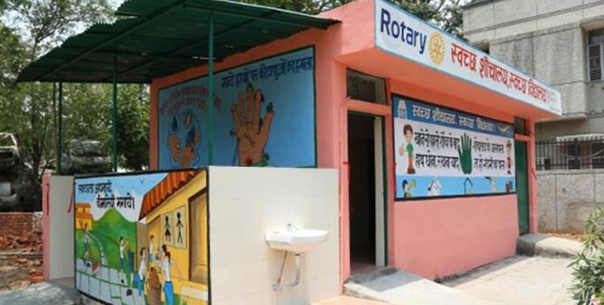 Rotary Club of Tirupur Metal Town's project to provide toilets and improve sanitation for female students in Tirupur schools.