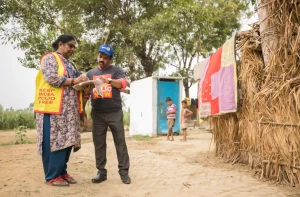 Rotary India volunteers supporting a polio vaccination camp