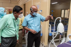 Rotary International providing essential medical equipment to a hospital in India